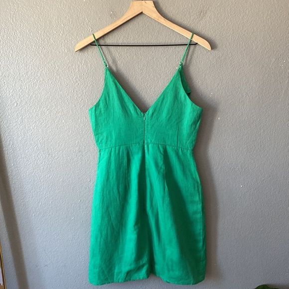 Green Ruffle Faux Wrap Dress - Picture 7 of 12